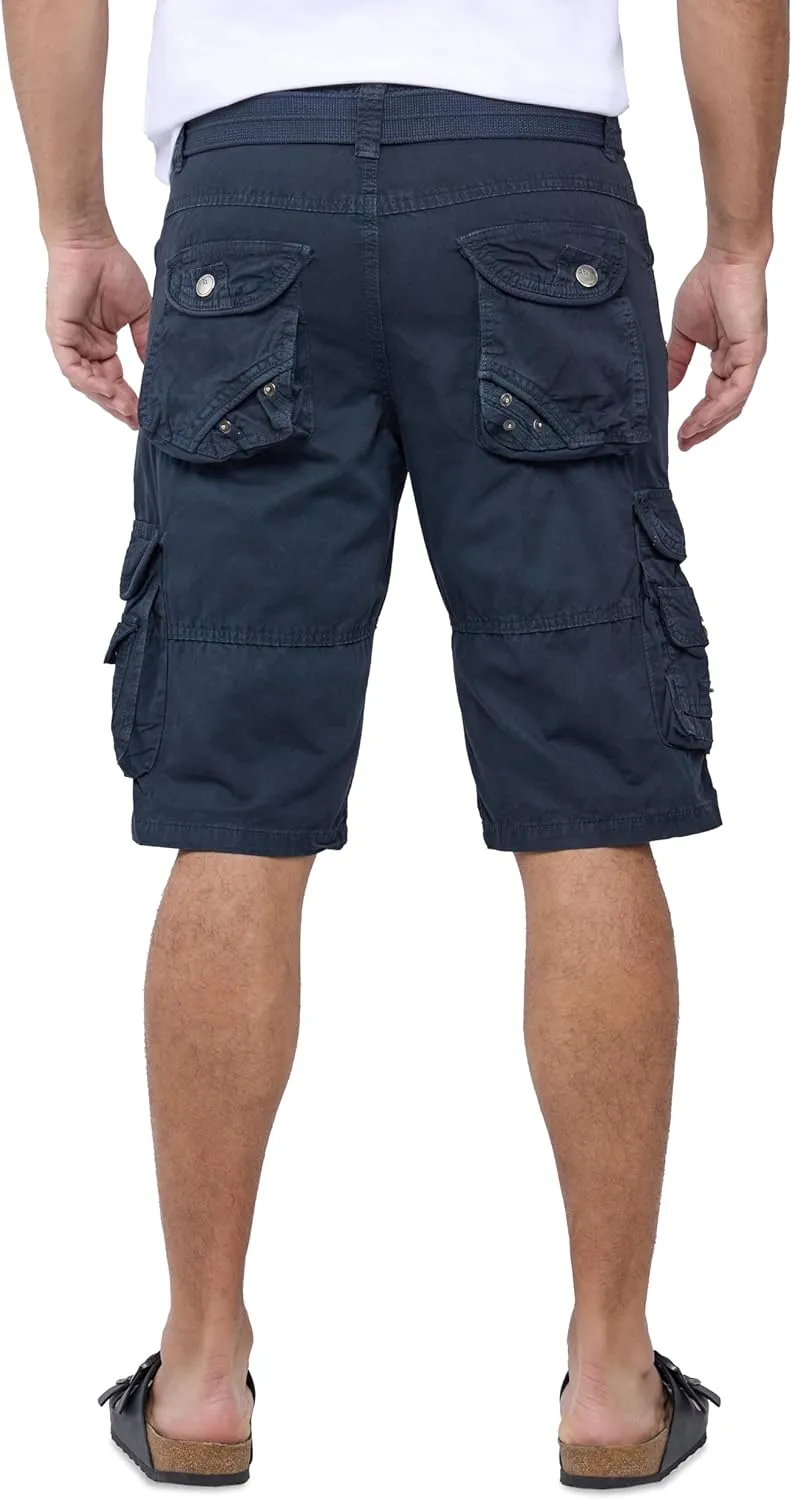 X RAY Mens Cargo Shorts Camo & Solid Colors 12.5" Inseam Knee Length Classic Fit Multi Pocket (Big and Tall Shorts for Men)