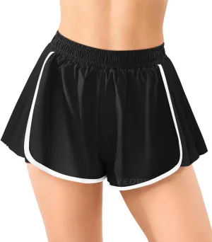 YEOREO Flowy Gym Workout Shorts with Pockets for Women 2 in 1 Athletic Running Yoga Mini Skorts Skylari Summer Tennis Shorts